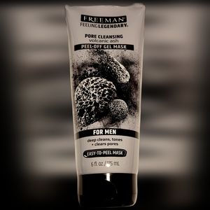 NWT MEN'S FREEMAN VOLCANIC ASH PEEL-OFF GEL MASK!